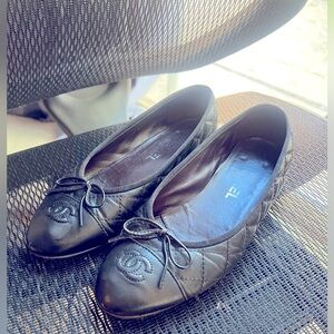 Chanel ballerina flats size 37 1/2 AUTHENTIC